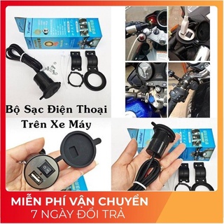 Bộ sạc điện thoại trên xe máy 2.1a lắp các loại xe