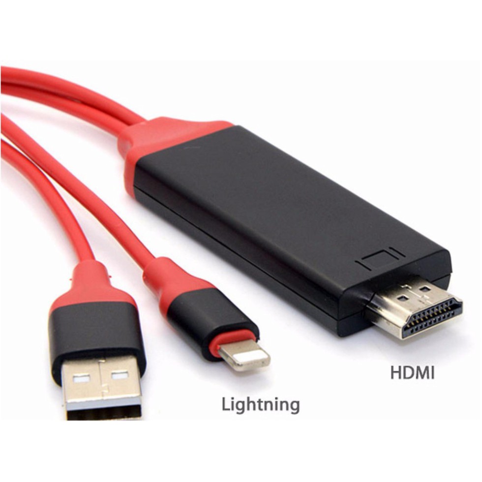 Cáp HDMI cho iPhone 6 / 7 / 8 / X, iPad kết nối Tivi, Máy chiếu cao cấp (Xả Kho) Cáp HDMI cho iphone chính hãng Shop con