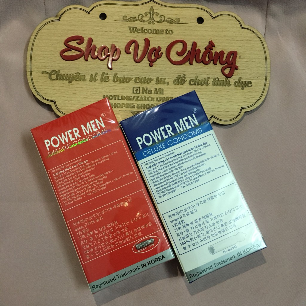 Combo 2 hộp Bao cao su kéo dài thời gian Power Men Viagra 24 cái