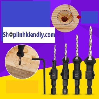 Bộ Mũi Khoan Gỗ Bắt Vít Âm