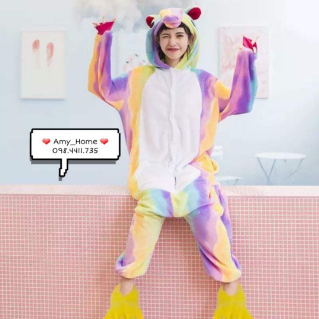 [Giảm 29k-FREESHIP] BỘ ĐỒ THÚ UNICORN RAINBOW (KỲ LÂN CẦU VỒNG)