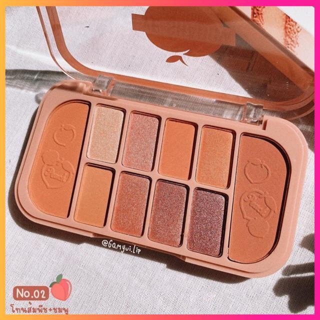 Set trang điểm Kiss Beauty gồm 8 ô phấn mắt + 2 ô phấn má tiện dụng KEB2 | BigBuy360 - bigbuy360.vn
