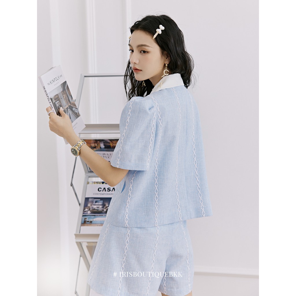 IRIS BOUTIQUE IS097 21/SS Lucky Blue Sky -Áo sơ mi