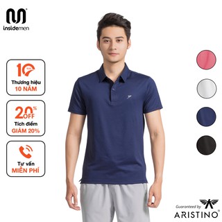 Áo thun nam, polo nam INSIDEMEN phom dáng ôm vừa, chất vải mịn mát, thấm hút mồ hôi - KPS007S9