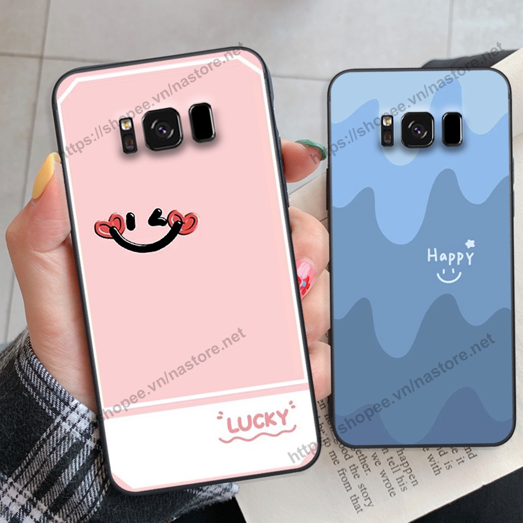 Ốp lưng Samsung S8 / S8 Plus / S8+ mặt cười, họa tiết caro đơn giản đẹp cute