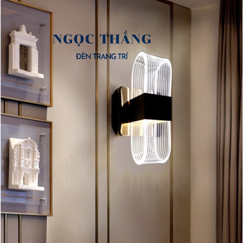 Đèn Led treo tường gắn tường trang trí phòng ngủ phòng khách cầu thang 8W Led 3 chế độ màu 220V GT467 Ngọc Thắng
