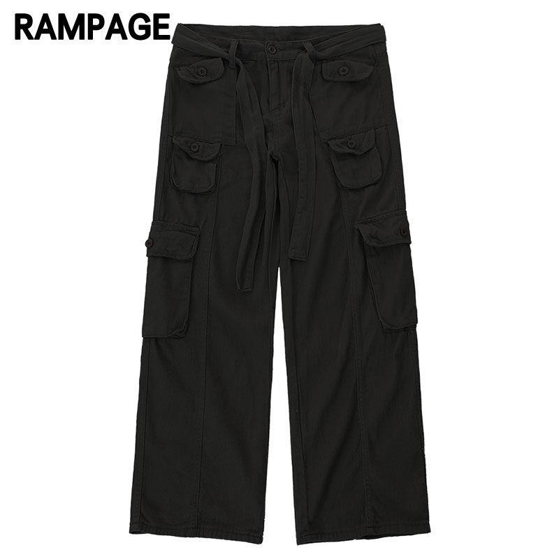 Rampage Quần Dài Ống Rộng Phối Nhiều Túi Phong Cách Đường Phố Âu Mỹ Thời Trang Mùa Hè Dành Cho Nam Và Nữ