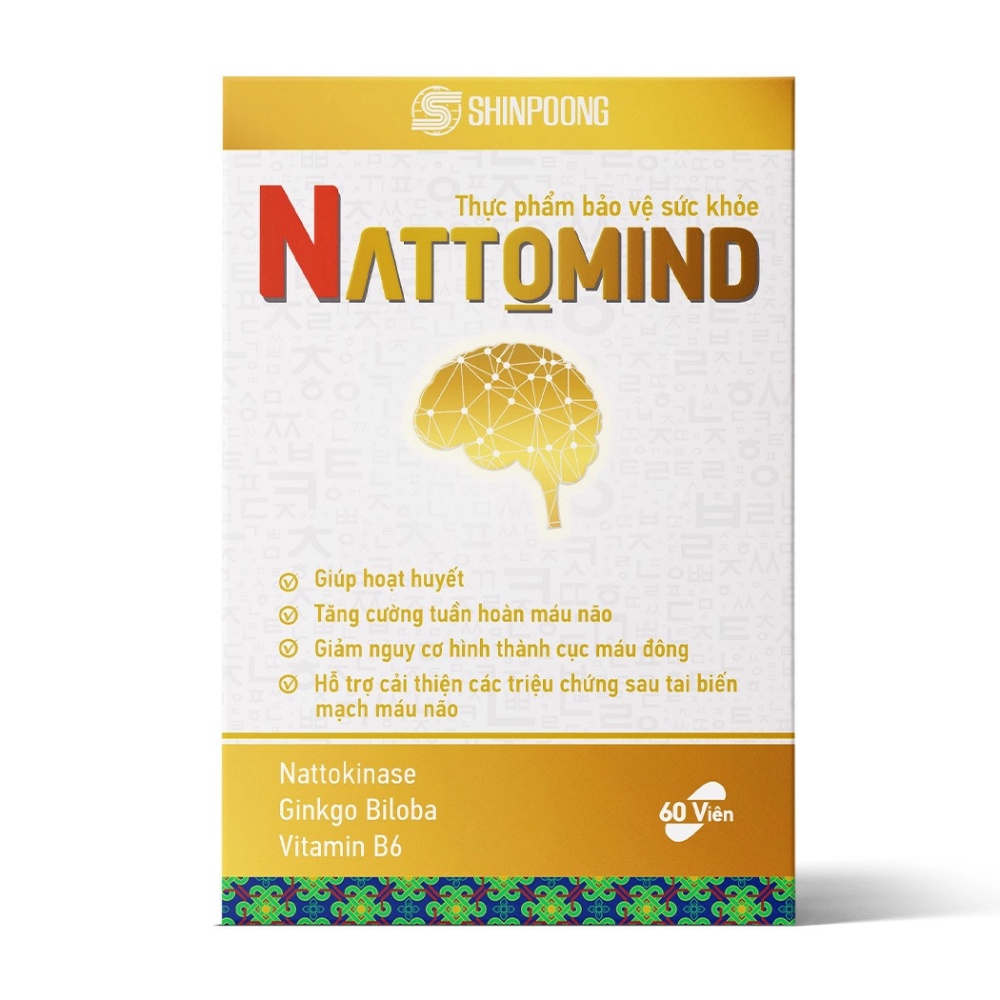Viên Uống SHINPOONG NATTOMIND Giảm Nguy Cơ Hình Thành Cục Máu Đông 60 Viên