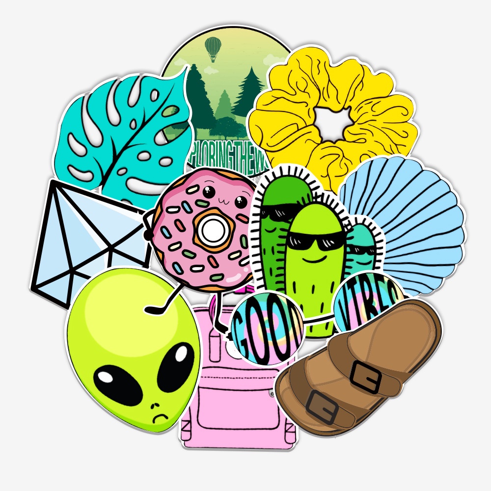 [ 49 hình] Sticker Dán Nón Bảo Hiểm Nhãn Dán Chống Thấm Nước Sticker Hoạt Hình animal Dán Laptop Điện thoại mẫu SVCO2