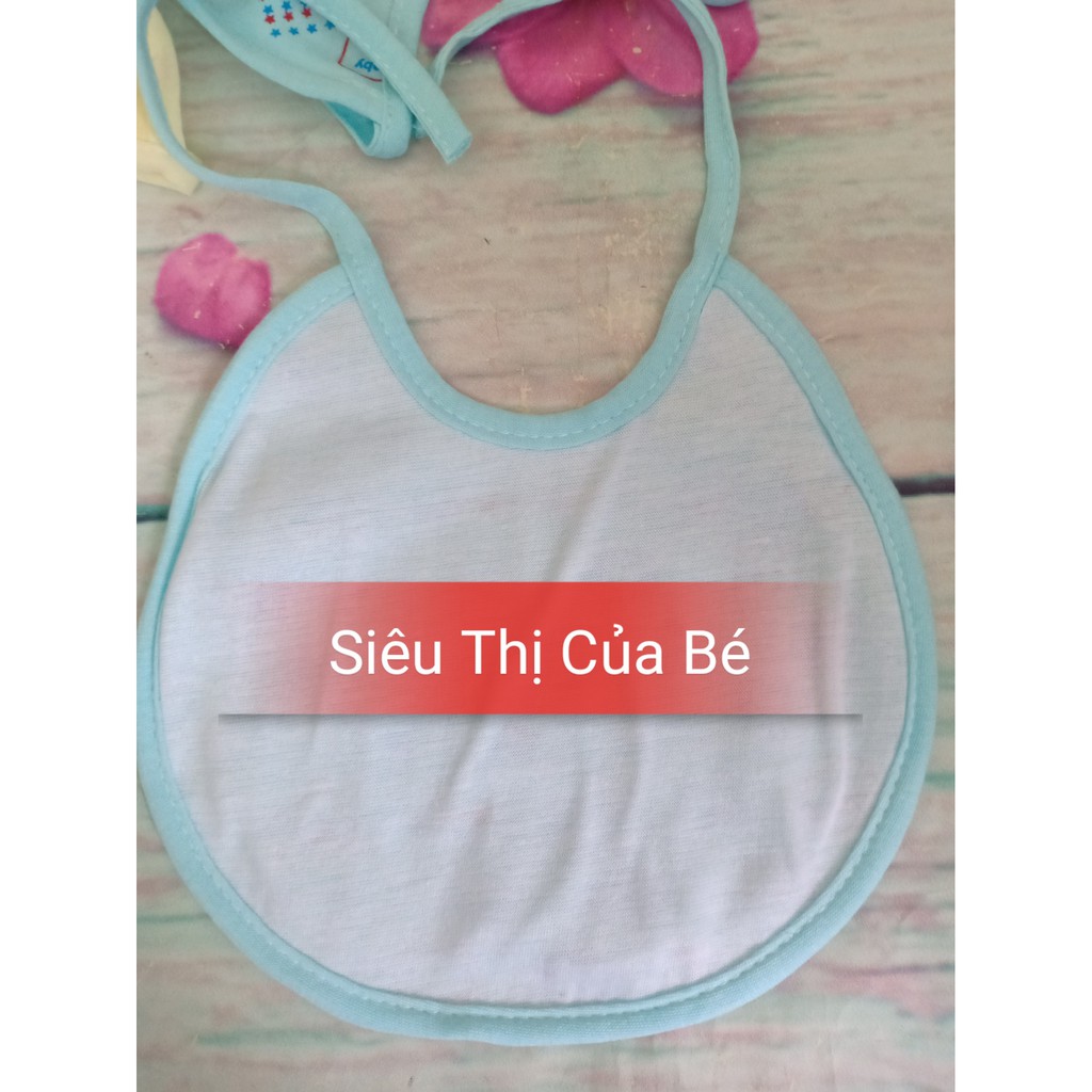 Yếm cotton 2 lớp cột dây cho bé