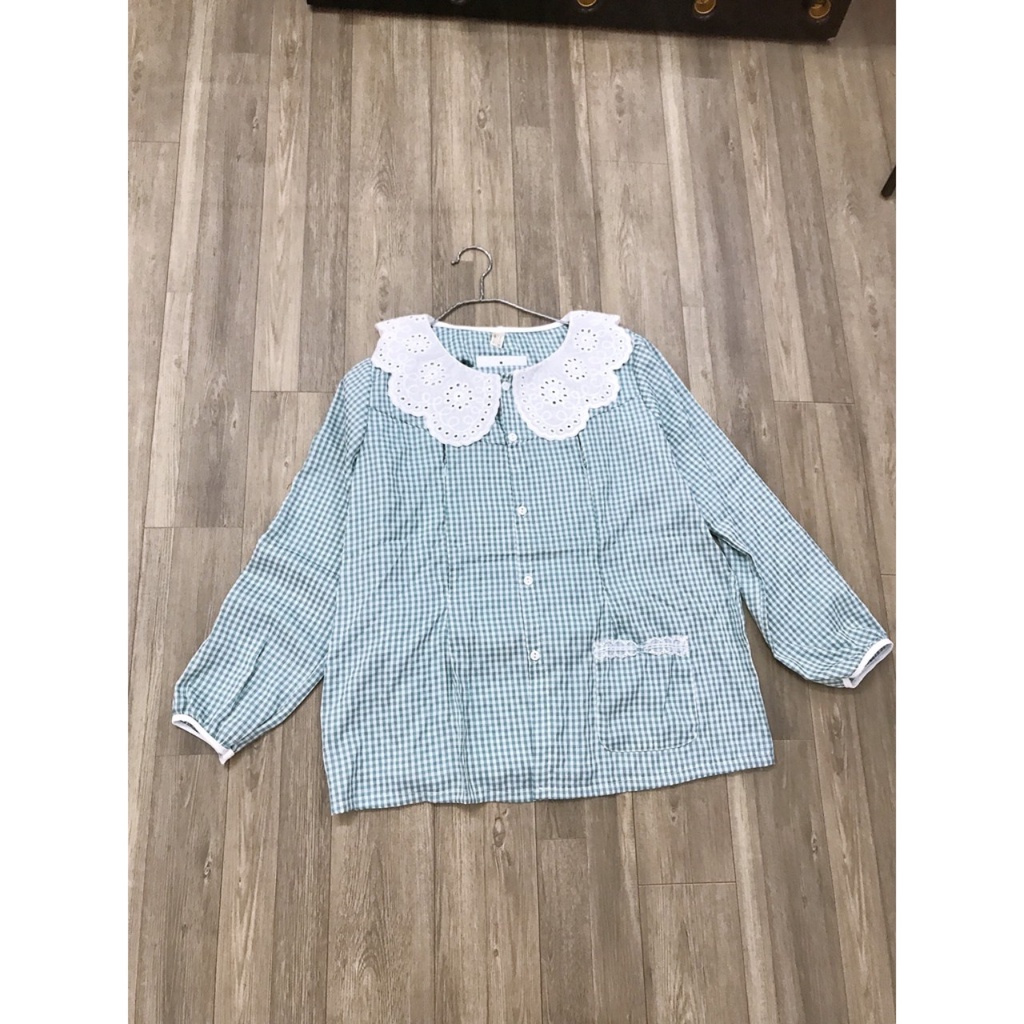 Bộ bầu và sau sinh,  dài tay kẻ, cổ sen ren siêu xinh, có khoá kéo cho bé ti (45-70kg) A001