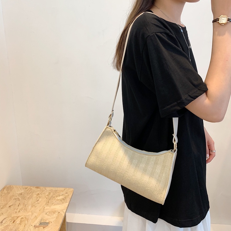 Túi Cói Đeo Vai Thiết Kế Mới Kiểu Dáng Đơn Giản Thời Trang Dành Cho Mùa Hè