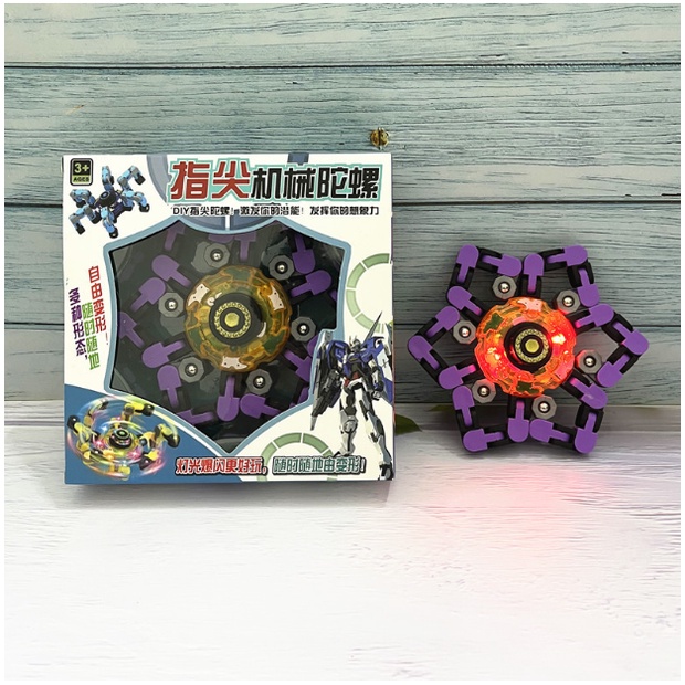 Con quay đồ chơi robot fidget spinner đầu ngón tay cơ khí dạng chuỗi biến hình , con quay hồi chuyển giải nén spinner