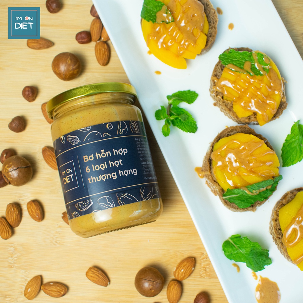 BƠ HẠT MIX 6 LOẠI THƯỢNG HẠNG KHÔNG ĐƯỜNG | [Sánh Mịn] | I'M ON DIET | 120g - 220g - 320g | Ăn Kiêng - Eat Clean
