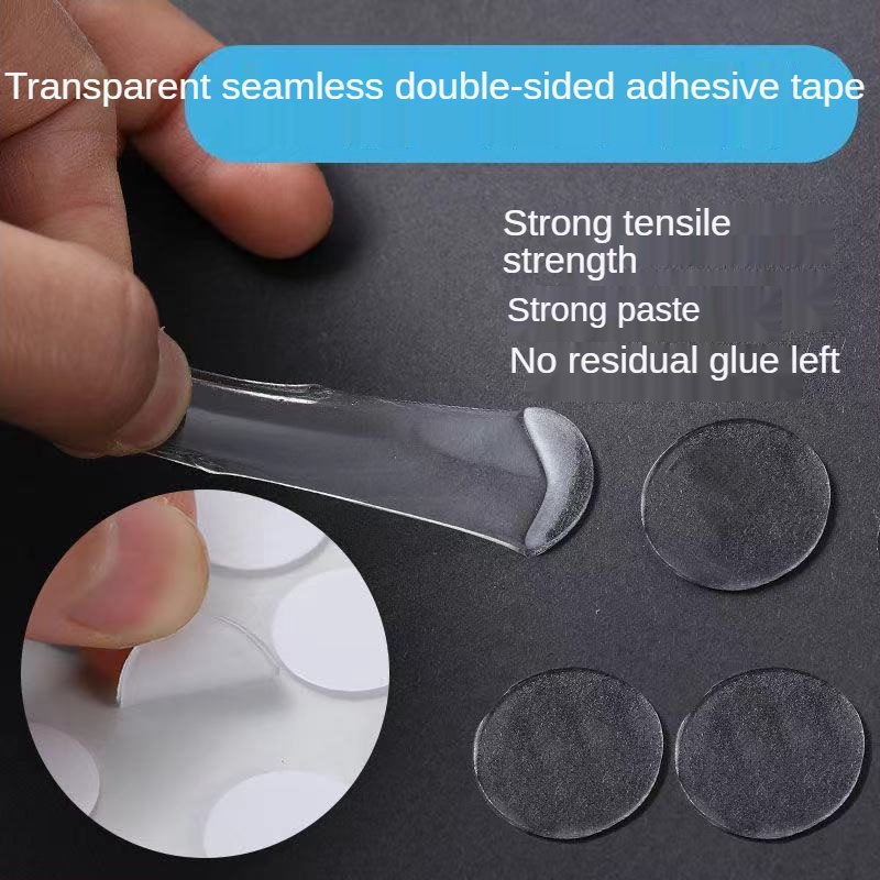 48pcs Transparent Dot Acrylic Round Double-Sided Adhesive Tape Sticker