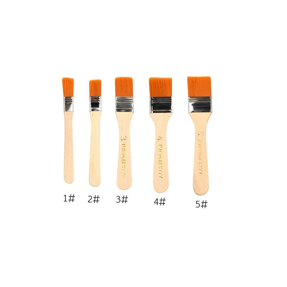 WTTLE Cọ Vẽ Trang Trí Tường Bằng Sợi Nylon Cán Gỗ DIY
