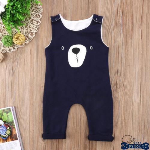 Jumpsuit Chất Cotton Thiết Kế Đáng Yêu Cho Bé 2018