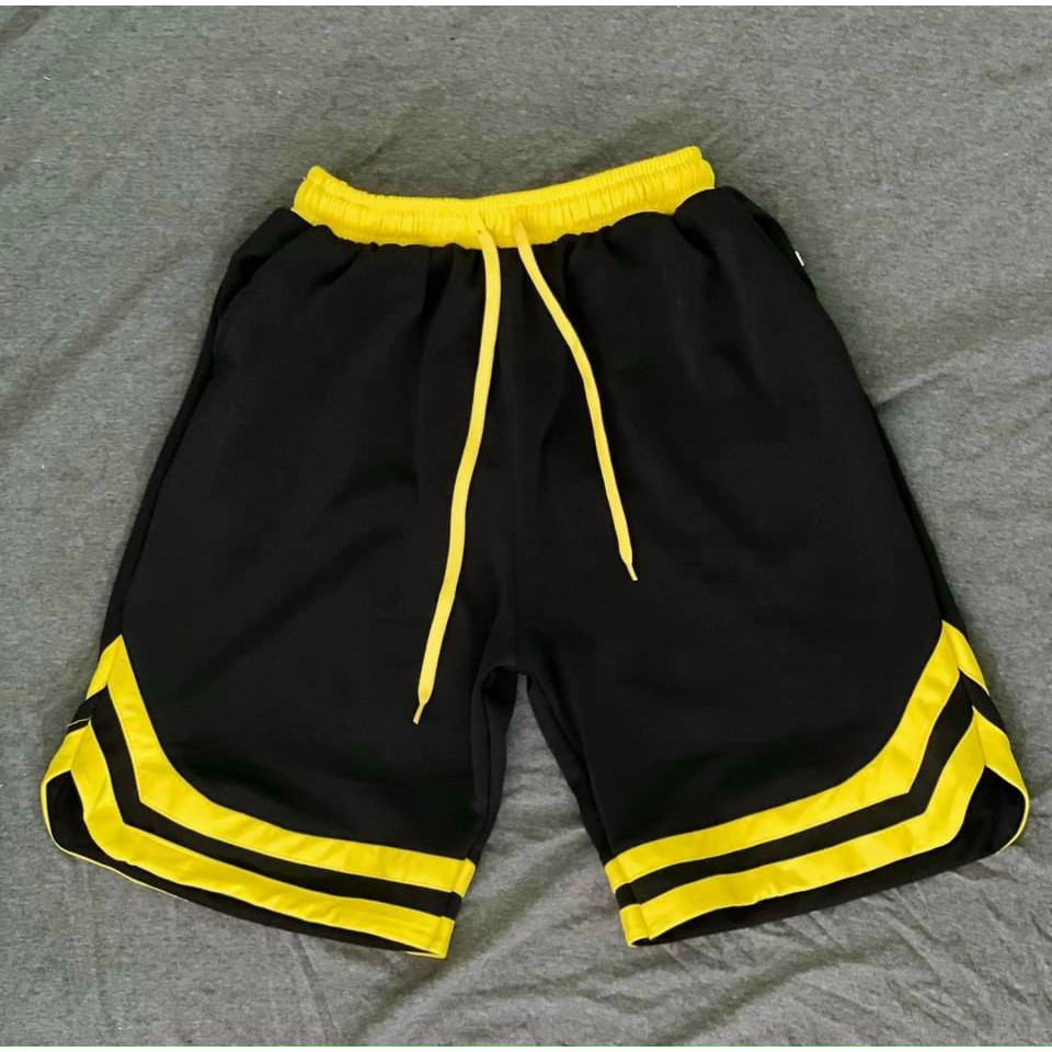 Quần short thun unisex form rộng bóng chày Chữ V lửng nam nữ