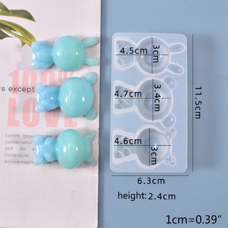 Khuôn Silicone Tạo Hình Gấu 3d Làm Đồ Trang Sức Diy