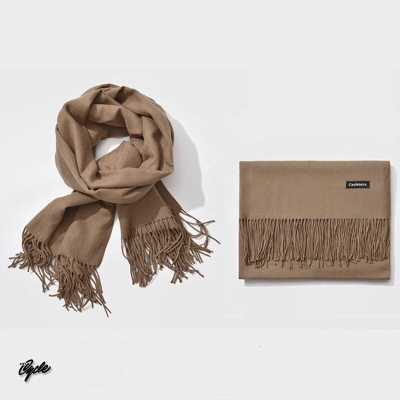 Khăn Sky Cashmere City Cycle Khăn len siêu ấm áp phong cách Hàn Quốc 2020