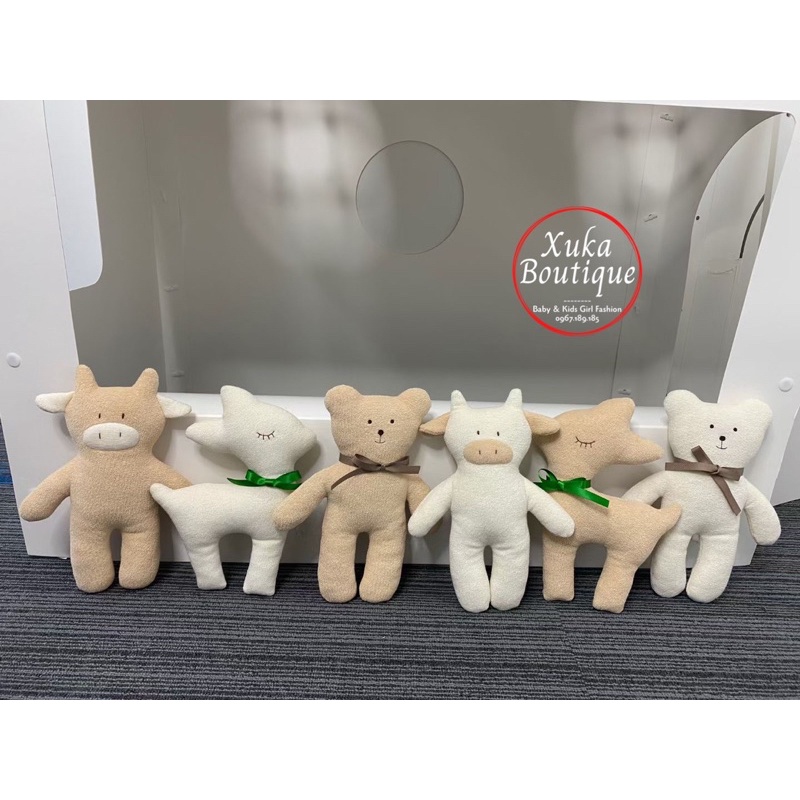 Thú Bông Organic 100% Cotton An Toàn Cho Bé Mềm Mịn Dễ Thương KAMIMI style Hàn Quốc