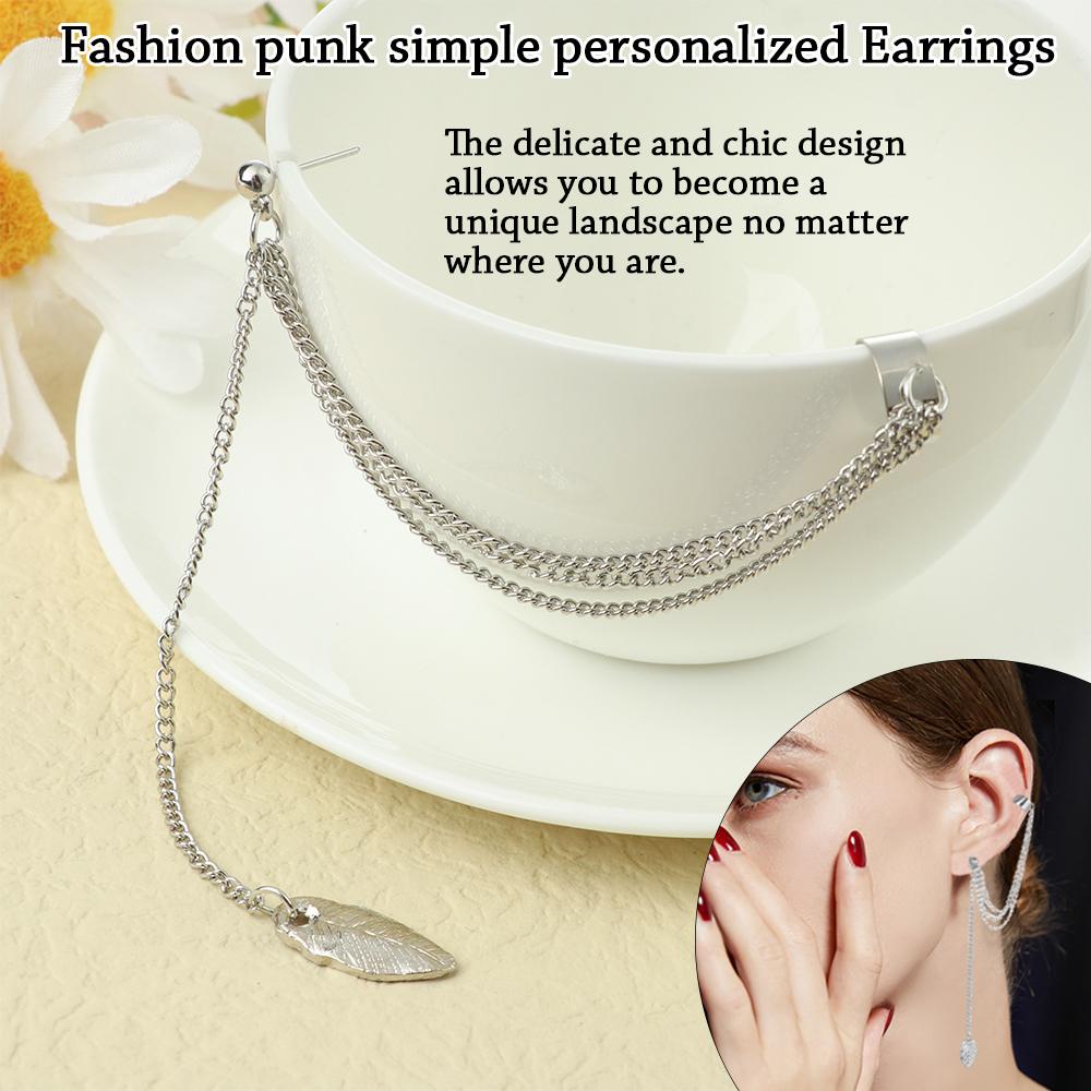 Bông Tai Hình Chiếc Lá Phong Cách Hip Hop Cho Nam Và Nữ