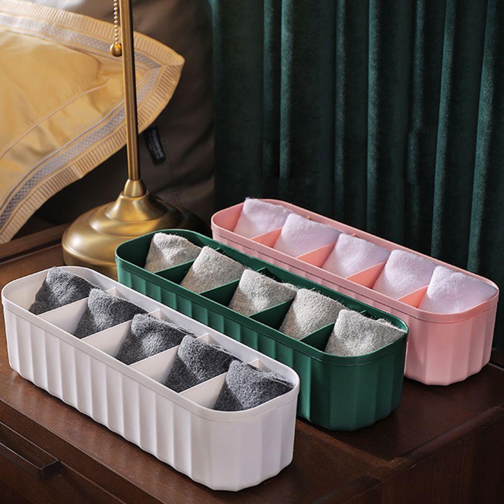 MUVAKO Hộp Đựng Đồ Lót / Vớ Bằng Nhựa Chia Ngăn Tiện Dụng Cho Gia Đình
