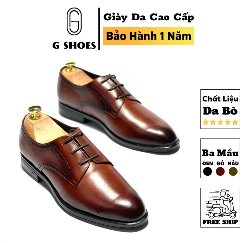 Giày công sở da bò thật bh 12 tháng kiểu dáng thời trang chất da mềm mịn - Mã T151