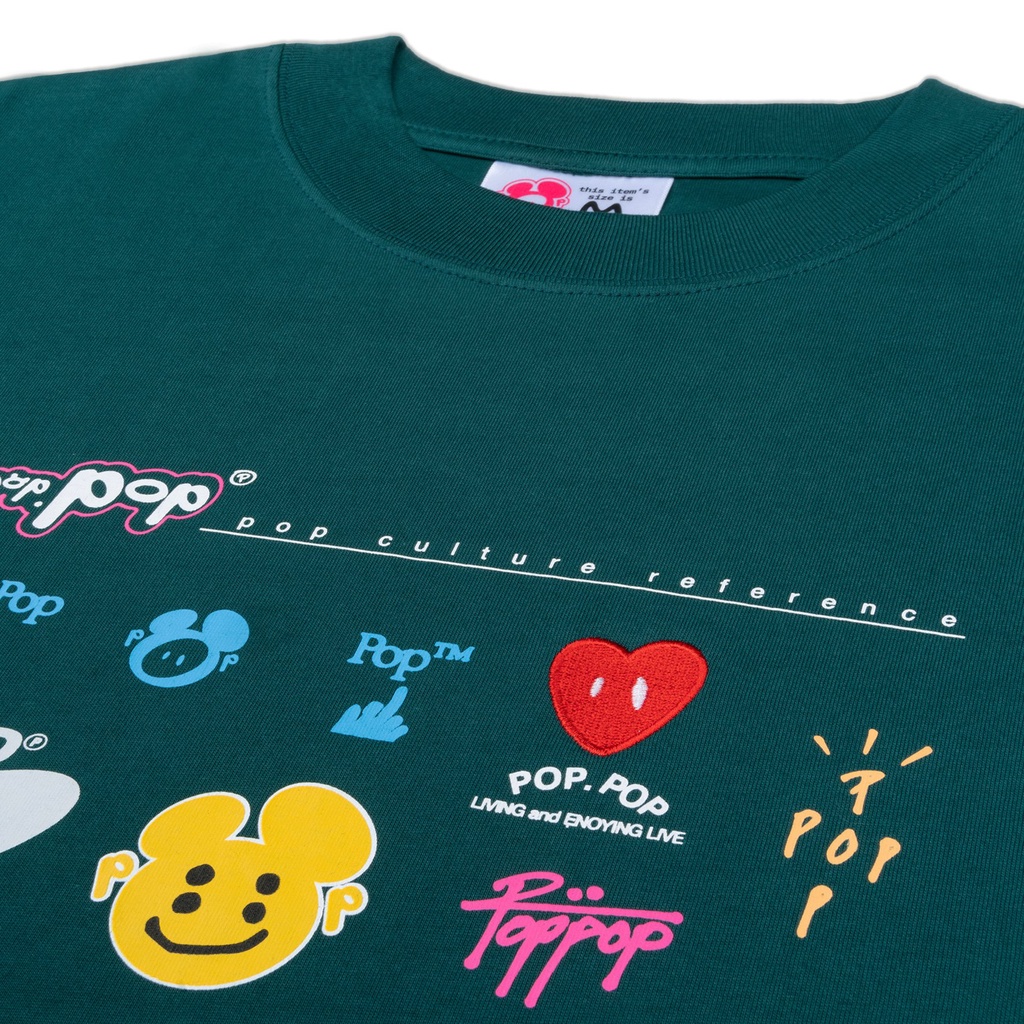 Áo Thun POPPOP PARODY LOGO TEE DARK GREEN