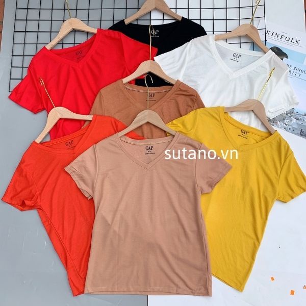 [HÀNG ĐẸP] Áo phông giấy,áo thun trơn cổ tim dáng rộng chất giấy mát lạnh nhiều màu A25 SUTANO