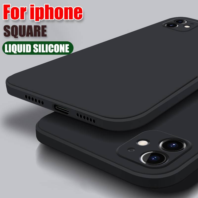 Ốp Điện Thoại TPU Silicon Màu Trơn Thời Trang Cho iPhone 11 Pro MAX 6 6s 7 8 Plus X XS SE 2020 2022 SE3