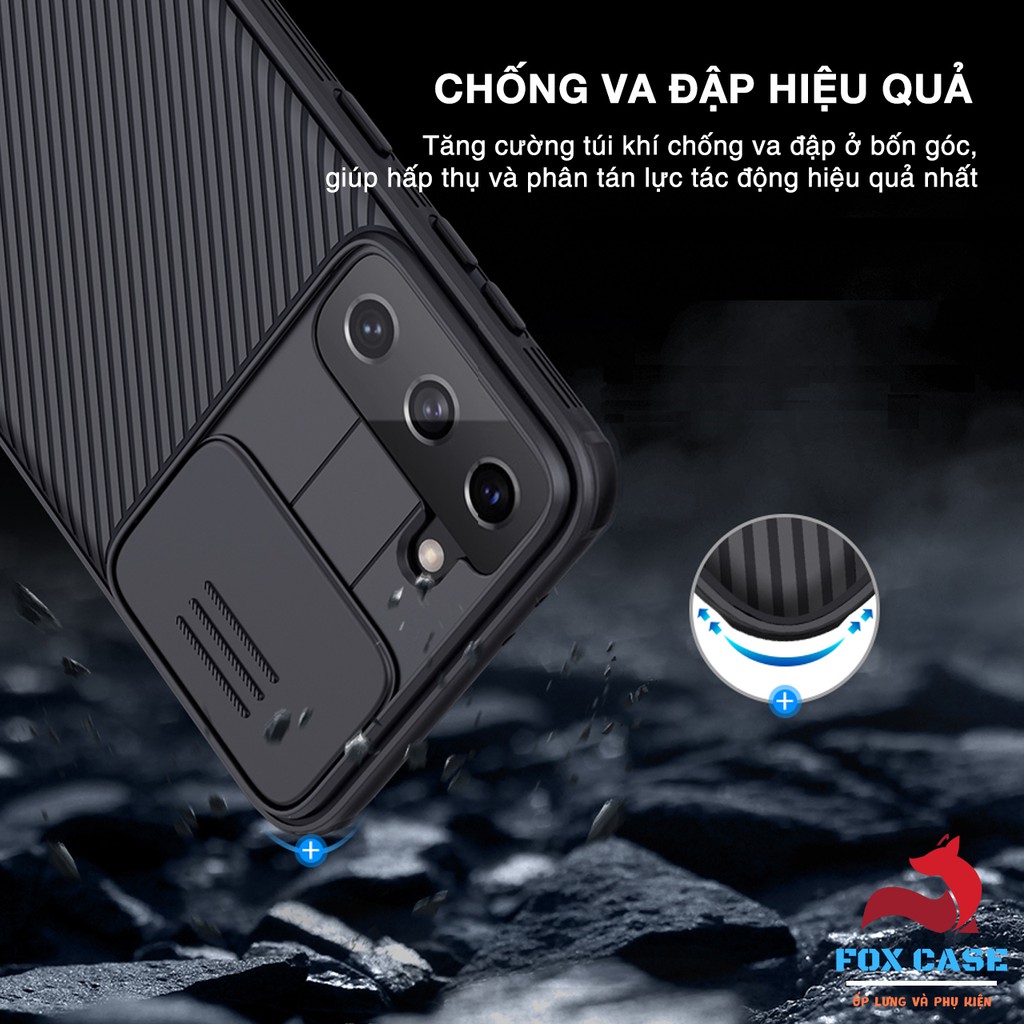Ốp S23 Ultra, S23 Plus, S23, S22 Ultra, S22 Plus, S21 Series Nillkin CamShield Pro bảo vệ camera - Fox Case