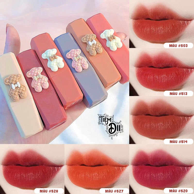 Son Đặt Thêm Cho Box Quà Tặng Mẫu Son Gấu Nội Địa T Màu Đẹp Ấn Tượng