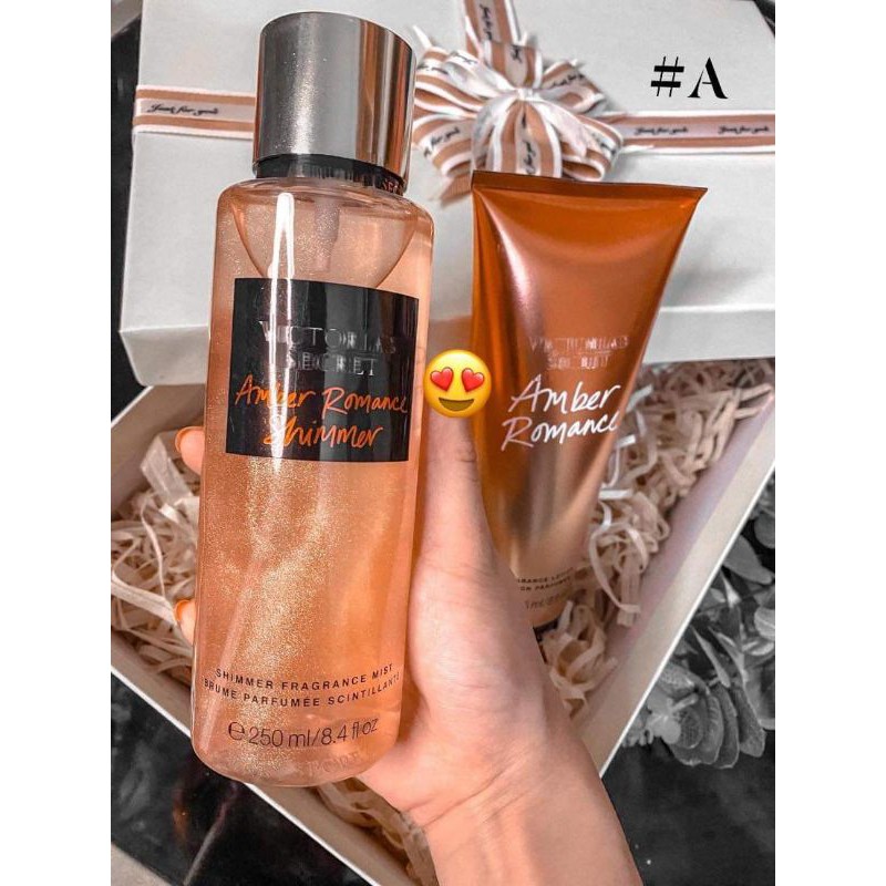 XỊT THƠM NHŨ VICTORIA'S SECRET AMBER ROMANCE SHIMMER