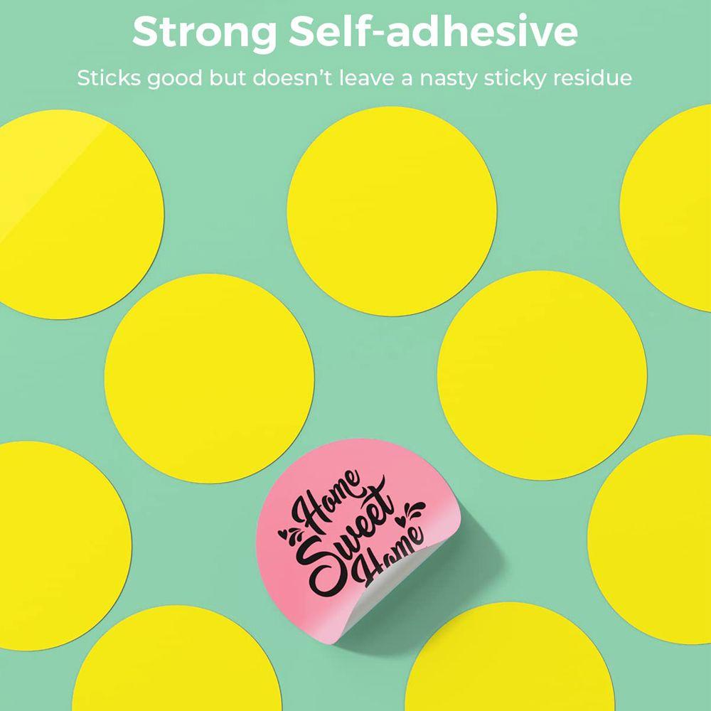 HECCEH Nhãn Dán Nhiệt Trực Tiếp Hình Tròn Nhiều Màu Sắc