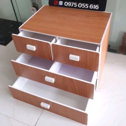 Tủ mini đa năng đựng mỹ phẩm đựng kính mắt hoặc văn phòng phẩm rất tiện dụng 30cm màu gỗ