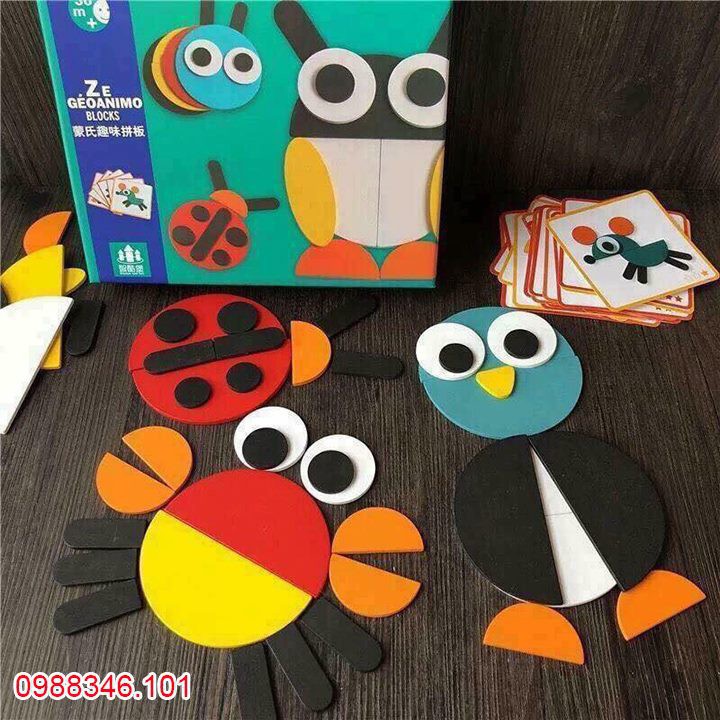 Bộ ghép gỗ Montessori Fun Board cho bé