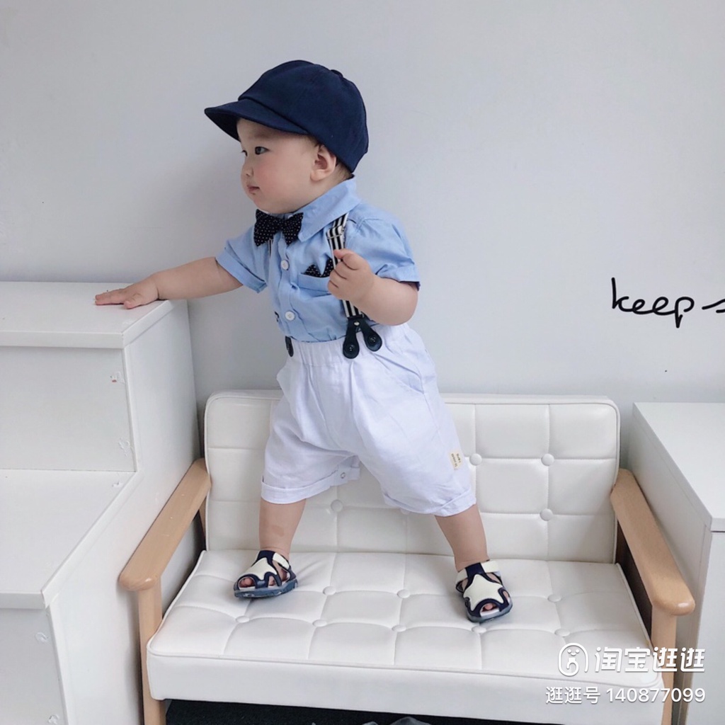 - Set Yếm Kèm Áo Sơ Mi Bé Trai Siêu Xinh Cho Bé 6-17kg - Shubishop