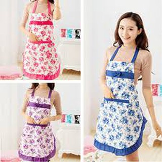 Tạp dề hoa có túi chấm