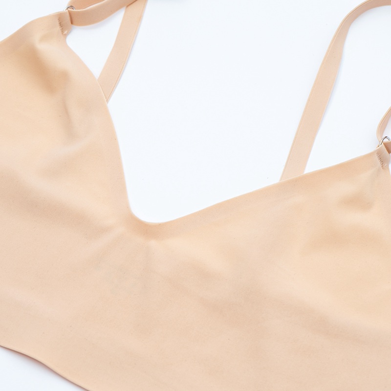 Set đồ lót VARSBABY 3 món gồm áo ngực + quần lót vải lụa lạnh không đường may cho nữ