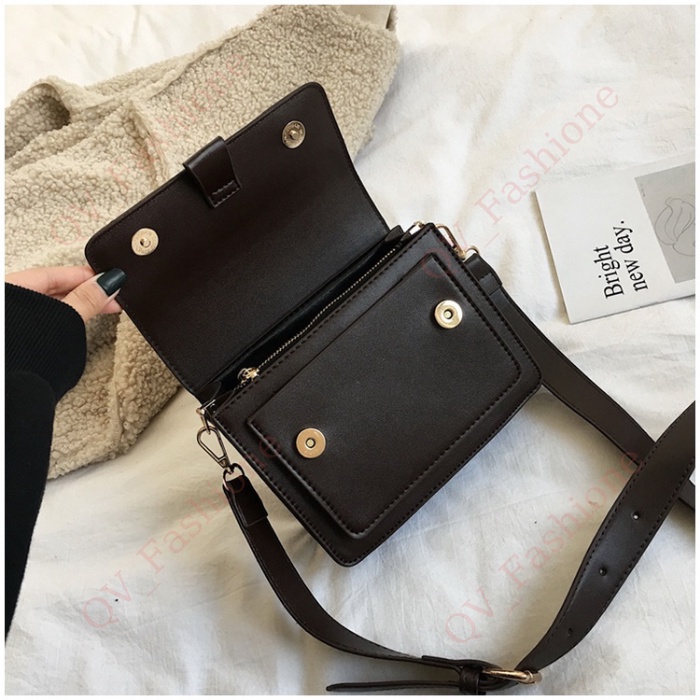 Túi xách nữ thời trang, Túi đeo chéo vai 3 ngăn đi chơi đi làm - QV Fashion