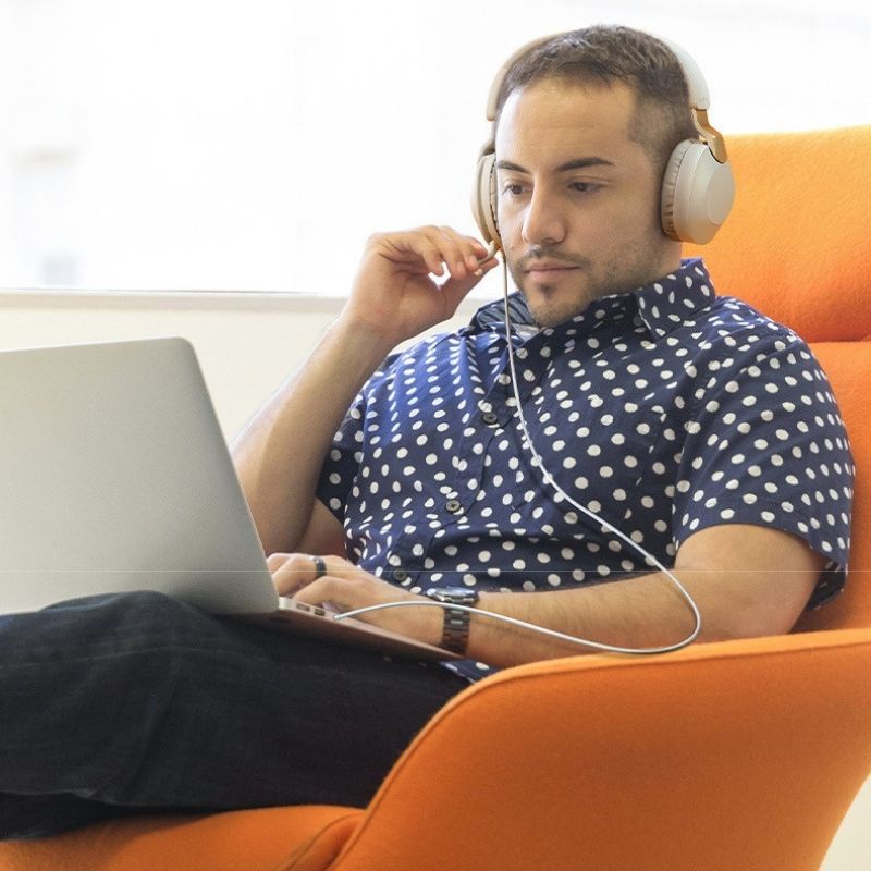 Tai nghe bluetooth chụp tai cao cấp có mic gấp gọn âm bass trầm chống tạp âm  ABIBA MSB2