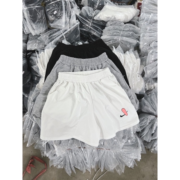 [Đang giảm giá] Quần sooc cotton Cạp chun Thêu-  giá tốt và bán chạy nhất mua hè - Hàng có sẵn [Ảnh thực tế]