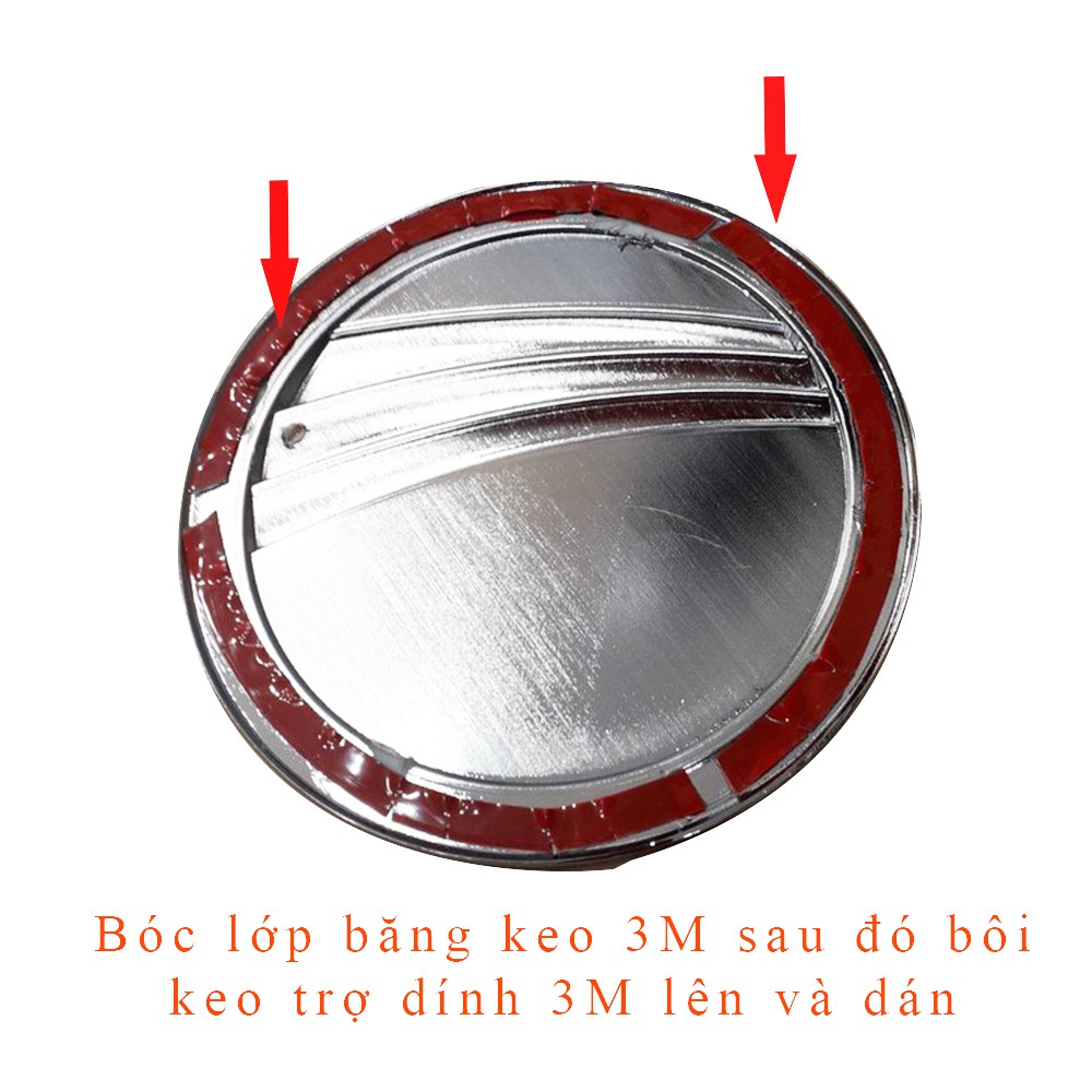 Ốp nắp bình xăng xe Mazda 3, Mazda3 đời 2016- 2017 2018 2019 mạ crom cao cấp