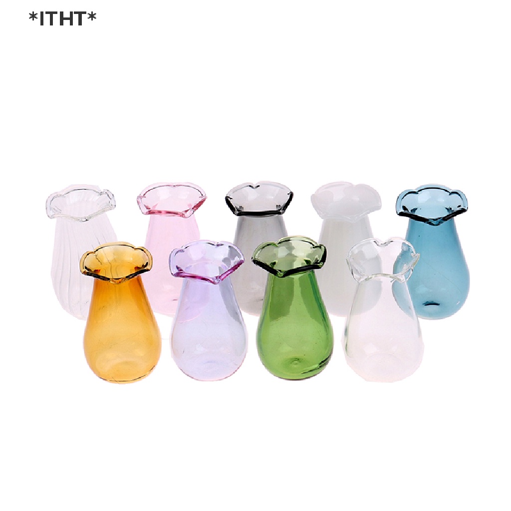 Bình Hoa Thủy Tinh Mini Tỉ Lệ 1: 12 Trang Trí Nhà Búp Bê