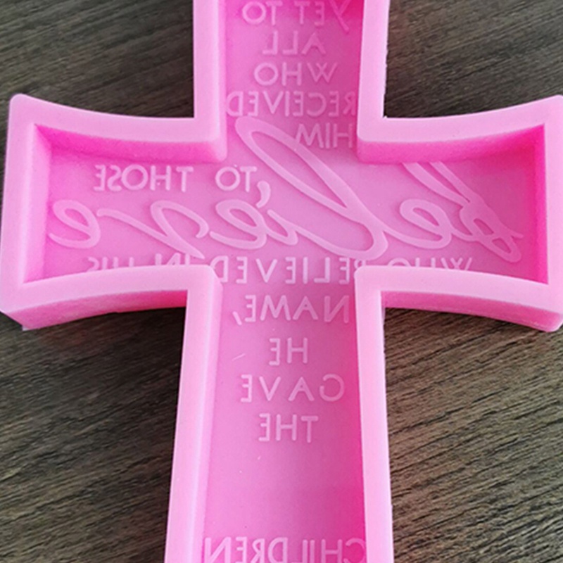 Khuôn Làm Mặt Vòng cổ Bằng Nhựa Resin Hình Chữ Thập