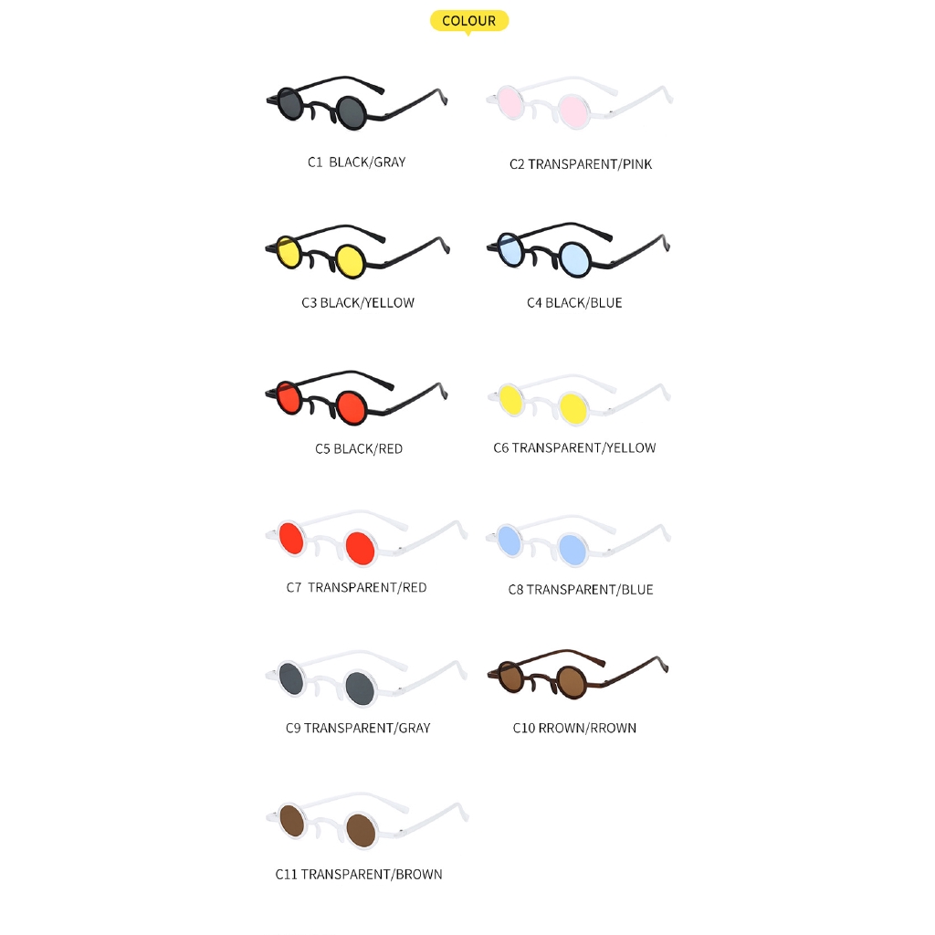 High Quality Unisex Retro Steampunk Sunglasses with Small Oval Frame