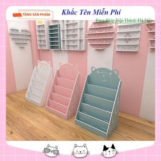 Kệ sách cho bé hình gấu lắp ghép tiện dụng