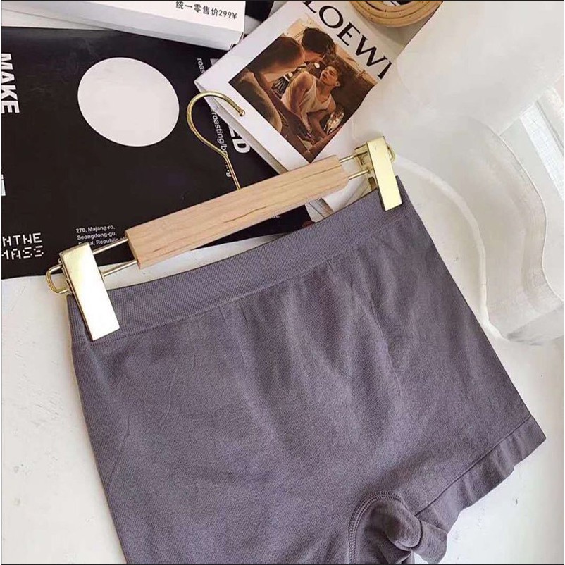 Quần lót boxer màu trơn co giãn thoải mái thời trang cho nam