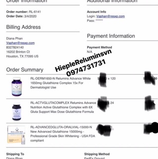Relumins advanced gluthatione oral vials 15000 mg